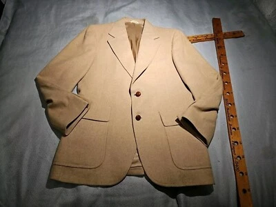 Vintage Barrister Blazer Mens Beige Wheat Camel Hair Sport Jacket  - Image 1 of 4