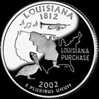A 2002 S Louisiana 90% SILVER Deep Cameo "PROOF" State Quarter US Mint Coin