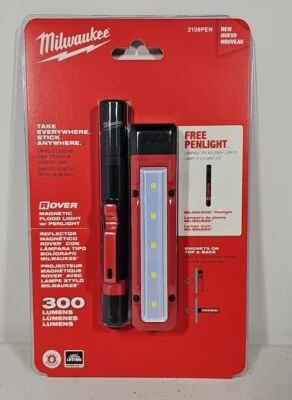 Luz de inundación magnética Milwaukee ROVER con bolígrafo - roja (2108PEN) Foto 1 de 2