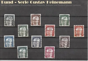 Bund Dauerserie Gustav Heinemann KOMPLETT Satz 21 Werte gestempelt  - Bild 1 von 2
