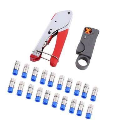 `Coaxial Cable Wire Stripper RG6/RG59 F Connector Wire Crimping Pliers Tool - Image 1 of 4
