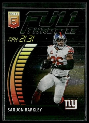 2023 Donruss Elite #FT-SB Saquon Barkley Full Throttle Green - Image 1 of 2