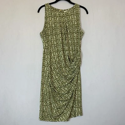 Michael Kors Dress Womens Medium Green Sleeveless Ruched Sheath - Image 1 of 4