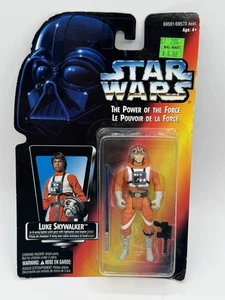 1995 Kenner Star Wars Luke X-Wing Pilot Long Saber POTF Red Card Sealed Figure - Bild 1 von 3