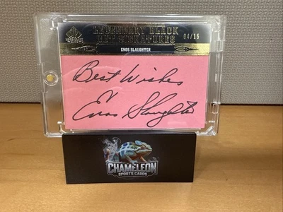 2011 SP Legendary Cuts Black Out Signatures Inscription Auto Enos Slaughter /15 - Image 1 of 2