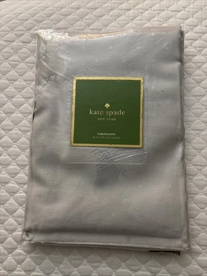 Mantel Kate Spade Labradee Punto Platino Gris 70" Pantalla Redonda Dañado Foto 1 de 4