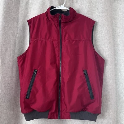 Chaleco/chaqueta sin mangas forrada de lana roja Chaps - carcasa suave - talla grande para hombre Foto 1 de 4