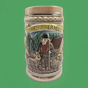 Ceramic Beer Stein Signed "Aler Ruht" (The Hat) Gerrmann Long LUNEBURGER HEIDE  - Picture 1 of 10