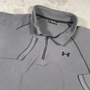 Under Armour Suéter Para Hombres XL Gris 1/4 Cremallera Polar Sudadera Pullover Informal - Imagen 1 de 9
