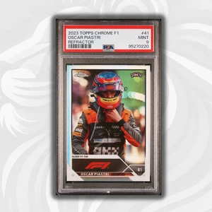 PSA 9 - Oscar Piastri #41 2023 Topps Chrome F1 Rookie Card Refractor - Picture 1 of 5