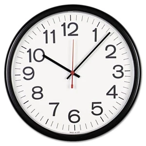 Universal 11381 Indoor-Outdoor Clock- 13.5 in.- Black - Picture 1 of 1