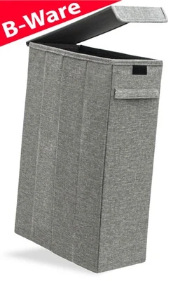 B-Ware 50L Wäschekorb mit Deckel - 20x40x60 Wäschesammler Schmal - Wäsche Nische - Bild 1 von 4
