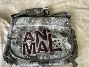 Animal Messenger Bag Camouflage Shoulder Cross-Body Large Grey - Picture 1 of 20