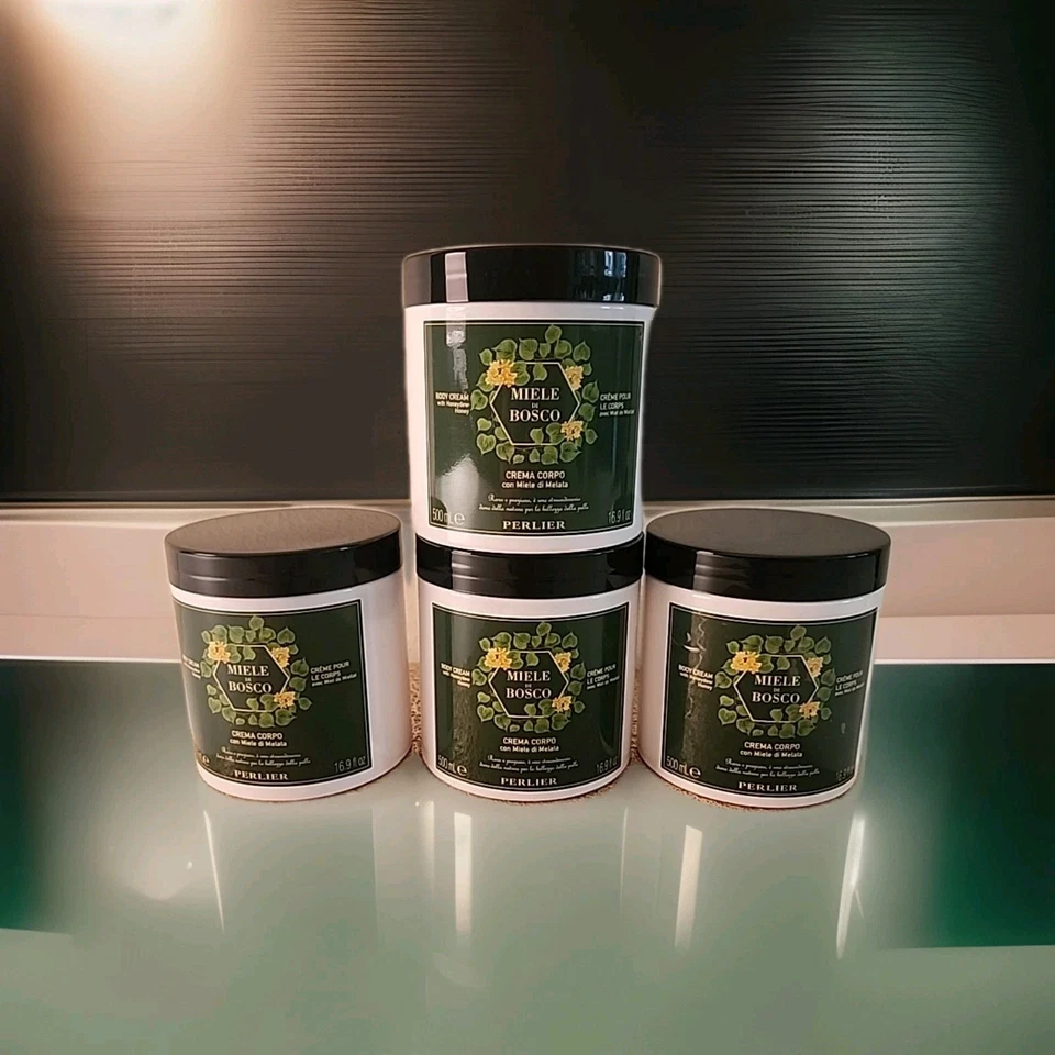 4x Perlier Miele di Bosco Honeydew Honey Body Cream 16.9oz Supersize NEW Sealed - Image 1 of 4