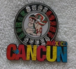 Cancun Mexico Refrigerator Magnet Mayan Civilization Gift Multicolor Souvenir - Picture 1 of 4