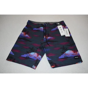 Pantalones Cortos de Natación Hurley Phantom Para Hombre Talla 30 Gris Púrpura Tropical NUEVO - Imagen 1 de 8