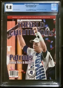 2015 Lindy’s World Champions New England Patriots Tom Brady CGC 9.8 POP 1 - Picture 1 of 2