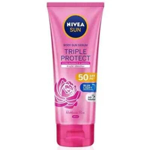 1x180ml Nivea Sun Triple Protect Extra Radiance & Smooth SPF50 PA+++ Body Serum - Picture 1 of 6