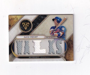 2017 DAVID WRIGHT TOPPS TRIPLE THREADS  GU JERSEY RELIC  28/36  NEW YORK METS