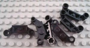LEGO Lotto 6 Pezzi Piastra Offset 1x4 Nera - Foto 1 di 1