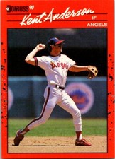 1990 Donruss Kent Anderson #490 California Angels INC NO DOT