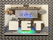 JOEL ZUMAYA 2007 Topps Triple Threads Rookie Game Worn Patch Auto /75 Tigers RC