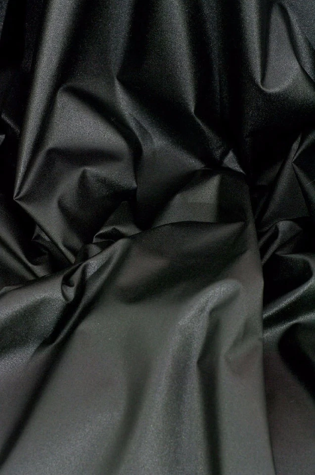 Stoff Baumwolle Luisa beschichtet, Acrylbeschichtung, uni schwarz, Rest 35x155cm - Bild 1 von 1