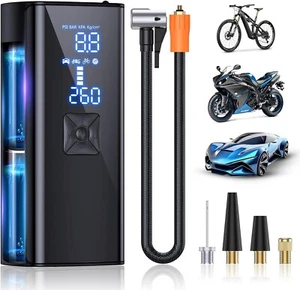 UPGRADED - Tire Inflator Air Compressor 150PSI Portable Pump Car Bike Motorcycle - Picture 1 of 8
