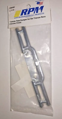 RPM RC # 80483 Rear Bumper for Traxxas Revo Chrome Finish 1/10 - Image 1 of 3