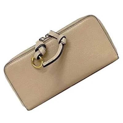 Cartera Larga Chloe Cremallera Redonda ec-22501 Beige Cartera Cuero Usada C0F6R7 Chloe Foto 1 de 4
