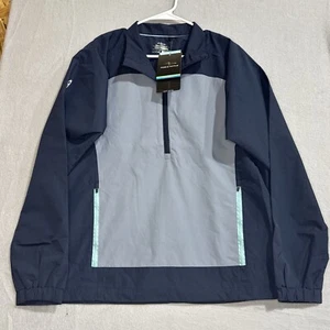 Page & Tuttle Colorblock HalfZip Windbreaker Pullover Mens Blue Casual Outerwear - Picture 1 of 2