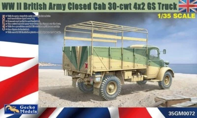 GECKO MODELS WWII BRITISH ARMY CLOSED CAB 30 CWT 4X2 GS 35GM0072 1:35 - Immagine 1 di 2