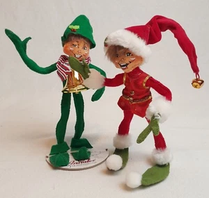 AnnaLee Posable Dolls 9” Christmas Two Cute Boys - Picture 1 of 18