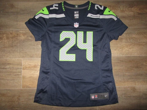Seattle Seahawks Marshawn Lynch Women's Nike NFL Football Jersey #24 Team M Cover