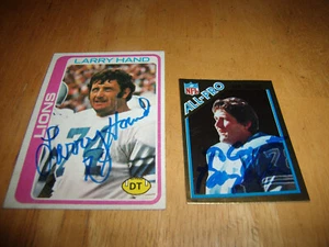 DETROIT LIONS AUTOGRAPHED FOOTBALL CARD LOT-LARRY HAND, & DOUG ENGLISH - Bild 1 von 2