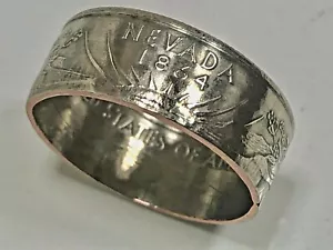 Nevada Coin Ring USA State Quarter 25 Cents Handmade Vintage Custom Jewelry - Bild 1 von 12
