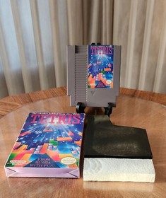 Vintage 1989 TETRIS Game w Box Nintendo NES REV-A Russian Building Block Puzzle