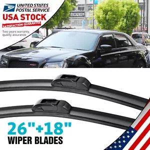Front Windshield Wiper Blades Pair 26"+18" All Season For Lexus GS450h 2013-2017 - Picture 1 of 12