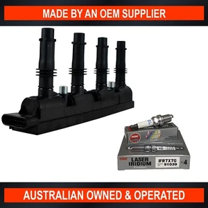 SWAN Ignition Coil Pack & NGK Spark Plugs for Opel Astra GTC Sports 1.4 Turbo - Picture 1 of 5