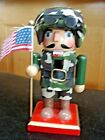 Rare Vintage U.S. Soldier Wooden Hand Painted Nutcracker 6? Tall - Collectible