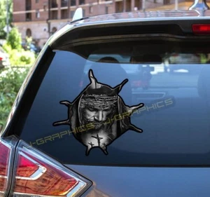 Jesus Christ Cross Religious Vinyl Decal Sticker Vivid Bible Christian Church - Picture 1 of 2