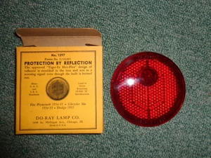 NOS Do-Ray Tiger-Ey Hex-Flex Glass Stop&Tail Lamp Lens 1297 PLY Dodge Chrysler - Picture 1 of 1