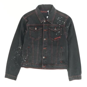 NWT MACEOO Black Denim Jacket Size Small - Picture 1 of 3