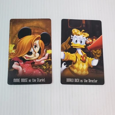 2 Replacement Cast Cards (Minnie Mouse, Donald Duck) Disney Clue Tower Of Terror - Image 1 of 2