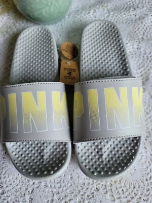  Chanclas Correa Única Slides M 7/8 Nuevo Logo ROSA Victoria's Secret 😇  Foto 1 de 4