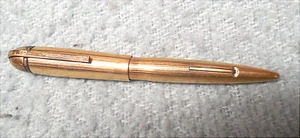 Vintage Eversharp Skyline Fountain 1/10 14K Body+Cap 14K Gold Nib Parts/Repair - Picture 1 of 5