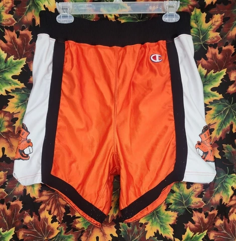 Vintage OREGON STATE UNIVERSITY BEAVERS Champion BASKETBALL SHORTS 36 Nylon Cover