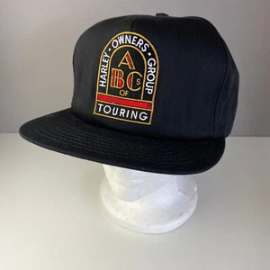 Vintage Harley Owners Group ABC’s of Touring Snapback Hat Black Davidson USA - Picture 1 of 7