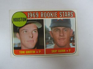 1969 Topps # 614 Tom Griffin Skip Guinn Rookie Stars Card Houston Astros