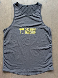 RARE! Chicknlegs Track Club Performance Mesh Singlet Running Tank Top Men's Sz M - Picture 1 of 10